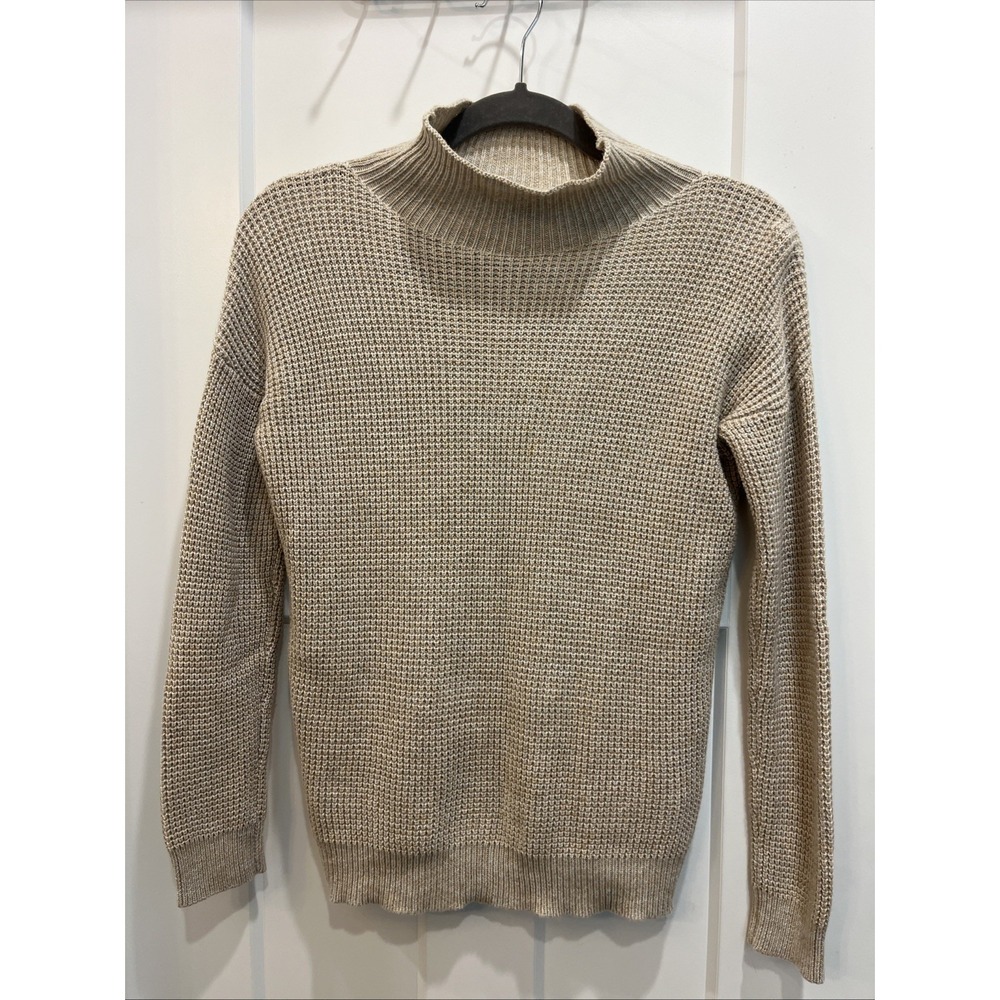 J.McLaughlin Knit Turtle Neck Sweater Tan Brown Size XS Long Sleeve
